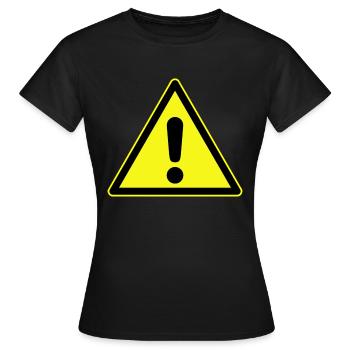 Achtung Gefahr - Frauen T-Shirt - Schwarz - Vorne - AI Model Female 172 dark (172cm)