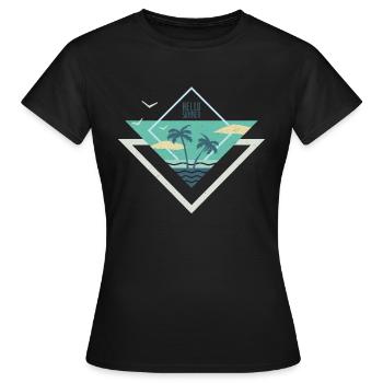 HELLO ÉTÉ - T-shirt Femme - noir - Devant - AI Model Female 172 dark (172cm)