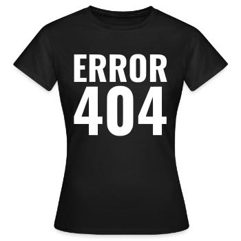 ERREUR 404 - T-shirt Femme - noir - Devant - AI Model Female 172 dark (172cm)