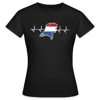 Netherlands - Women's T-Shirt - black - Front - AI Model Female 172 dark (172cm)
