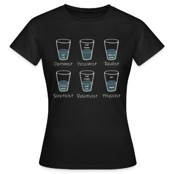 Point de vue - Le verre est ? - T-shirt Femme - noir - Devant - AI Model Female 172 dark (172cm)