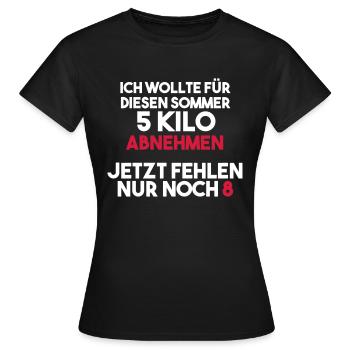 Perdre du poids pour l’été échoué - T-shirt Femme - noir - Devant - AI Model Female 172 dark (172cm)
