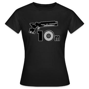 10m Luftpistolen Schießen - Frauen T-Shirt - Schwarz - Vorne - AI Model Female 172 dark (172cm)