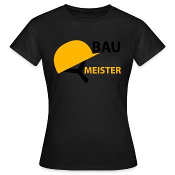 Baumeister Bauarbeiter - Frauen T-Shirt - Schwarz - Vorne - AI Model Female 172 dark (172cm)