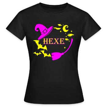 Hexe Halloween Walpurgisnacht - Frauen T-Shirt - Schwarz - Vorne - AI Model Female 172 dark (172cm)