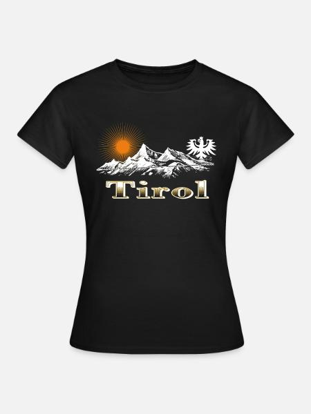 Tiroler Berge - Frauen T-Shirt - Schwarz