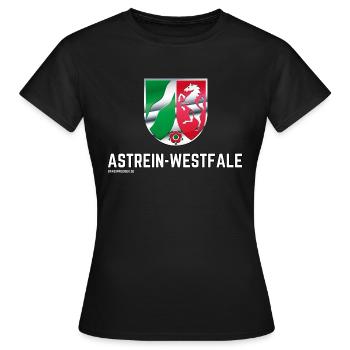 Astrein-Westfale NRW Design - Frauen T-Shirt - Schwarz - Vorne - AI Model Female 172 dark (172cm)