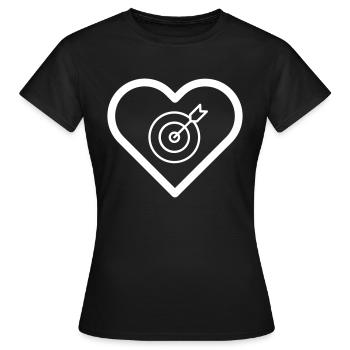 Coeur Fléchettes Fléchettes Fléchettes Fléchettes Fléchettes Fléchettes Fléchettes - T-shirt Femme - noir - Devant - AI Model Female 172 dark (172cm)
