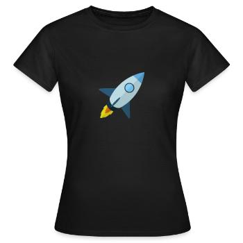 Rakete - Frauen T-Shirt - Schwarz - Vorne - AI Model Female 172 dark (172cm)