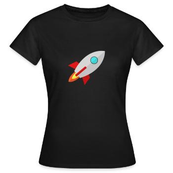 Rakete - Frauen T-Shirt - Schwarz - Vorne - AI Model Female 172 dark (172cm)