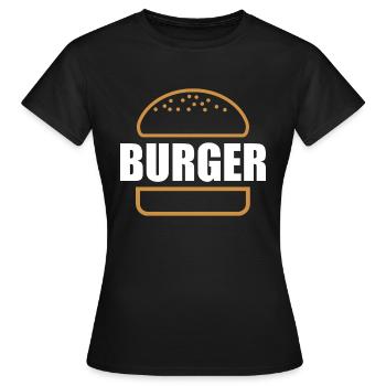 Hamburger hamburger restauration rapide - T-shirt Femme - noir - Devant - AI Model Female 172 dark (172cm)