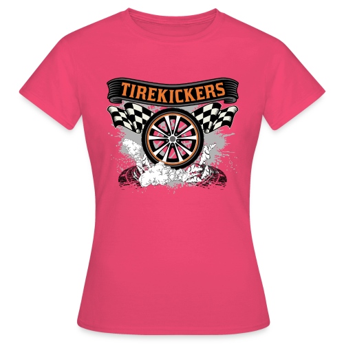 Tirekickers – Wheel ans Racing Flags - Frauen T-Shirt