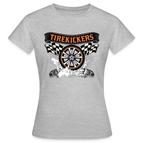 Tirekickers – Wheel ans Racing Flags - Frauen T-Shirt