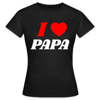I love Papa - J'aime Papa - T-shirt Femme - noir - Devant - AI Model Female 172 dark (172cm)