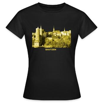 Bautzen Oberlausitz Sachsen Spree Wasserkunst - Frauen T-Shirt - Schwarz - Vorne - AI Model Female 172 dark (172cm)