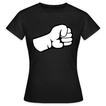 Geballte Faust Design - Frauen T-Shirt - Schwarz - Vorne - AI Model Female 172 dark (172cm)