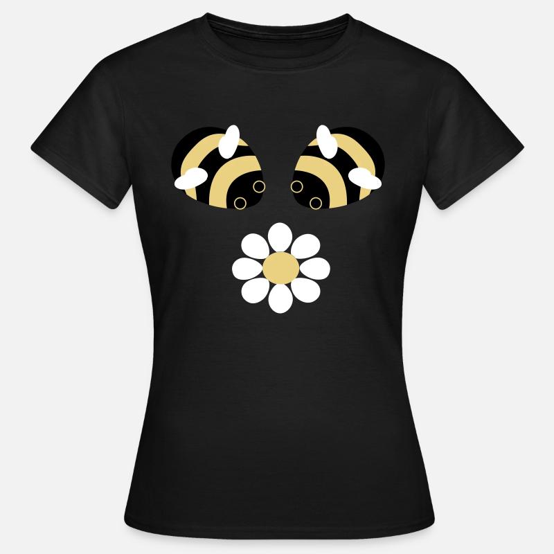 Bees flower - Women's T-Shirt - black