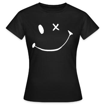 Verrücktes Lächeln - Frauen T-Shirt - Schwarz - Vorne - AI Model Female 172 dark (172cm)