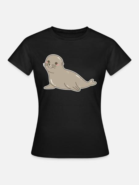 Seelöwe - Frauen T-Shirt - Schwarz
