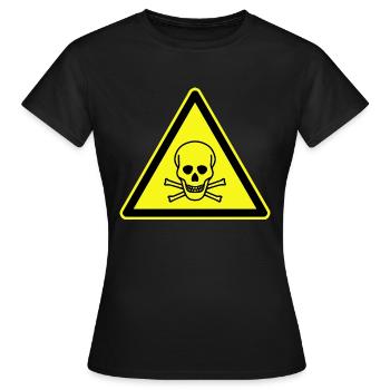 Toxic Warning. Toxic Warning - Women's T-Shirt - black - Front - AI Model Female 172 dark (172cm)