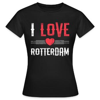 J’adore Rotterdam - T-shirt Femme - noir - Devant - AI Model Female 172 dark (172cm)