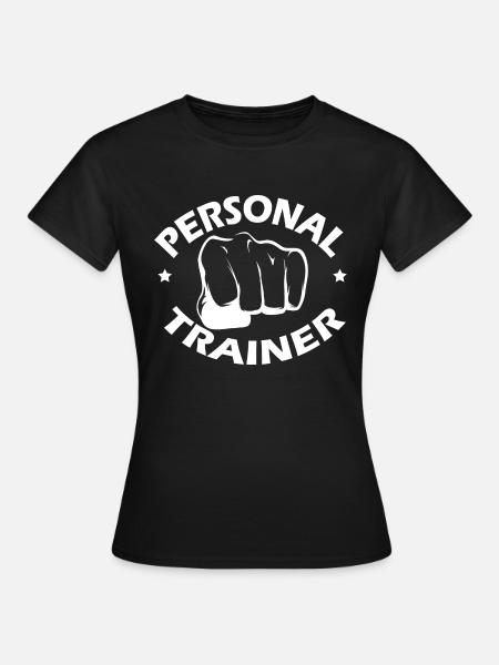 Zertifizierter Personal Trainer, Personal Trainer, GYM - Frauen T-Shirt - Schwarz