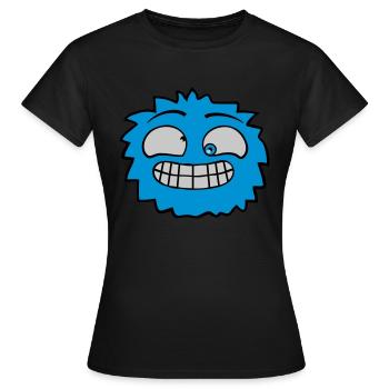 Haariges Monster Gesicht - Frauen T-Shirt - Schwarz - Vorne - AI Model Female 172 dark (172cm)