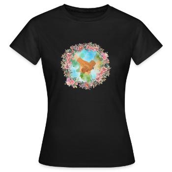 Weltfrieden - Frauen T-Shirt - Schwarz - Vorne - AI Model Female 172 dark (172cm)