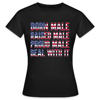 Homme né mâle élevé - T-shirt Femme - noir - Devant - AI Model Female 172 dark (172cm)