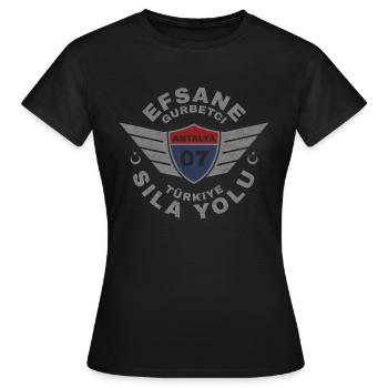 Antalya - Frauen T-Shirt - Schwarz - Vorne - AI Model Female 172 dark (172cm)