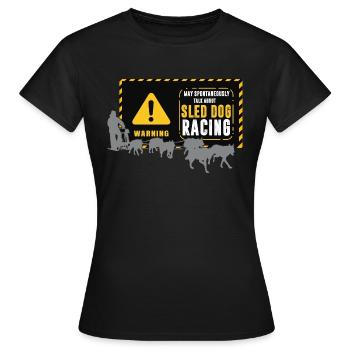 Sled dogs and sledding - Women's T-Shirt - black - Front - AI Model Female 172 dark (172cm)