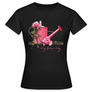 Vie estivale facile - T-shirt Femme - noir - Devant - AI Model Female 172 dark (172cm)