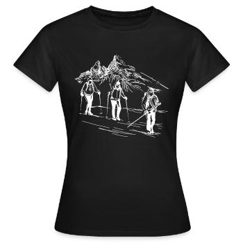 Un hommage au Watzmann: Berchtesgadener Land - T-shirt Femme - noir - Devant - AI Model Female 172 dark (172cm)