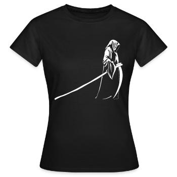La Faucheuse - T-shirt Femme - noir - Devant - AI Model Female 172 dark (172cm)