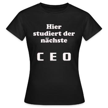 Next CEO - Chef - Frauen T-Shirt - Schwarz - Vorne - AI Model Female 172 dark (172cm)