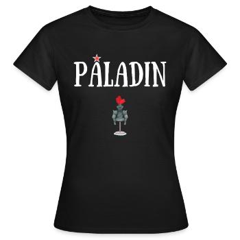 PALADIN PERSONNGE JDR ARMURE - T-shirt Femme - noir - Devant - AI Model Female 172 dark (172cm)