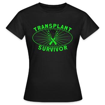 Transplantation d’organes Donneurs d’organes Receveurs d’organes - T-shirt Femme - noir - Devant - AI Model Female 172 dark (172cm)