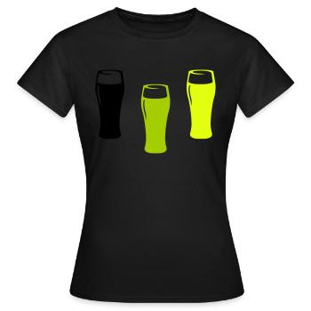 Bier Gläser - Frauen T-Shirt - Schwarz - Vorne - AI Model Female 172 dark (172cm)