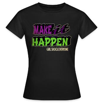 BlackHistory Dictons antiracistes Dictons drôles - T-shirt Femme - noir - Devant - AI Model Female 172 dark (172cm)