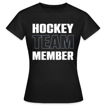 Hockey Team - Women's T-Shirt - black - Front - AI Model Female 172 dark (172cm)