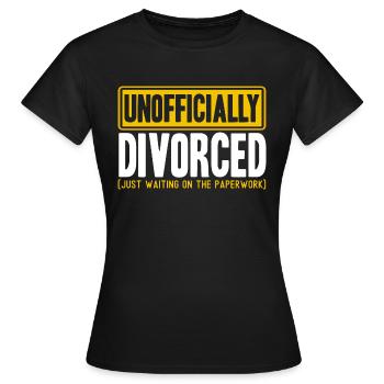 Auflösung der Ehe Scheidung Geschieden Geschenk - Frauen T-Shirt - Schwarz - Vorne - AI Model Female 172 dark (172cm)