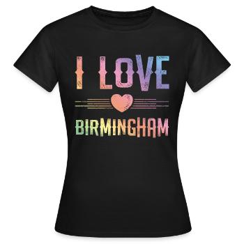 J’adore Birmingham - T-shirt Femme - noir - Devant - AI Model Female 172 dark (172cm)