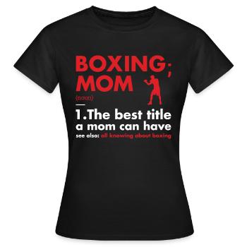 Sport Mom Definition Boxing - Frauen T-Shirt - Schwarz - Vorne - AI Model Female 172 dark (172cm)