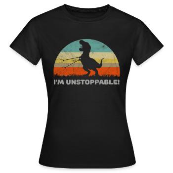 Je suis un T Rex imparable avec des ramasseurs de déchets à bras longs - T-shirt Femme - noir - Devant - AI Model Female 172 dark (172cm)