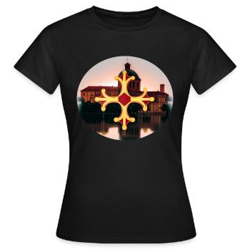 ovale tlse - T-shirt Femme - noir - Devant - AI Model Female 172 dark (172cm)