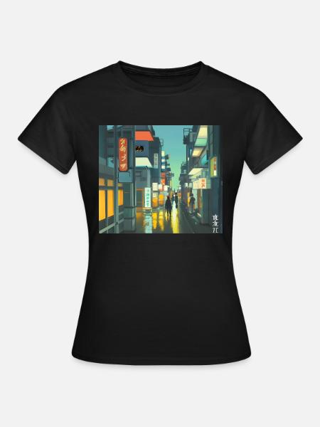 Tokio-Landschaft - Frauen T-Shirt - Schwarz