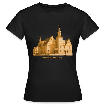 Hôtel de ville de Coswig Anhalt Saxe-Anhalt Elbe - T-shirt Femme - noir - Devant - AI Model Female 172 dark (172cm)