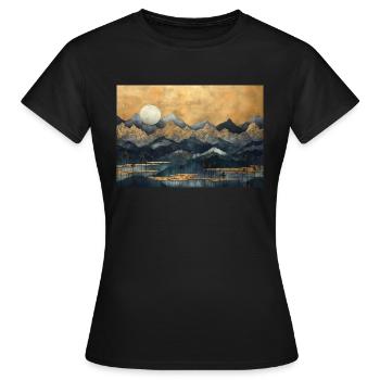 Paysage de Dante - T-shirt Femme - noir - Devant - AI Model Female 172 dark (172cm)