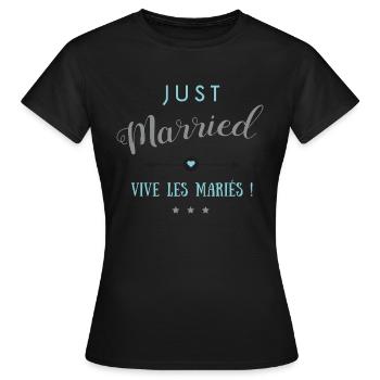souhait02 - T-shirt Femme - noir - Devant - AI Model Female 172 dark (172cm)