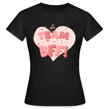 TEAM BFF - T-shirt Femme - noir - Devant - AI Model Female 172 dark (172cm)